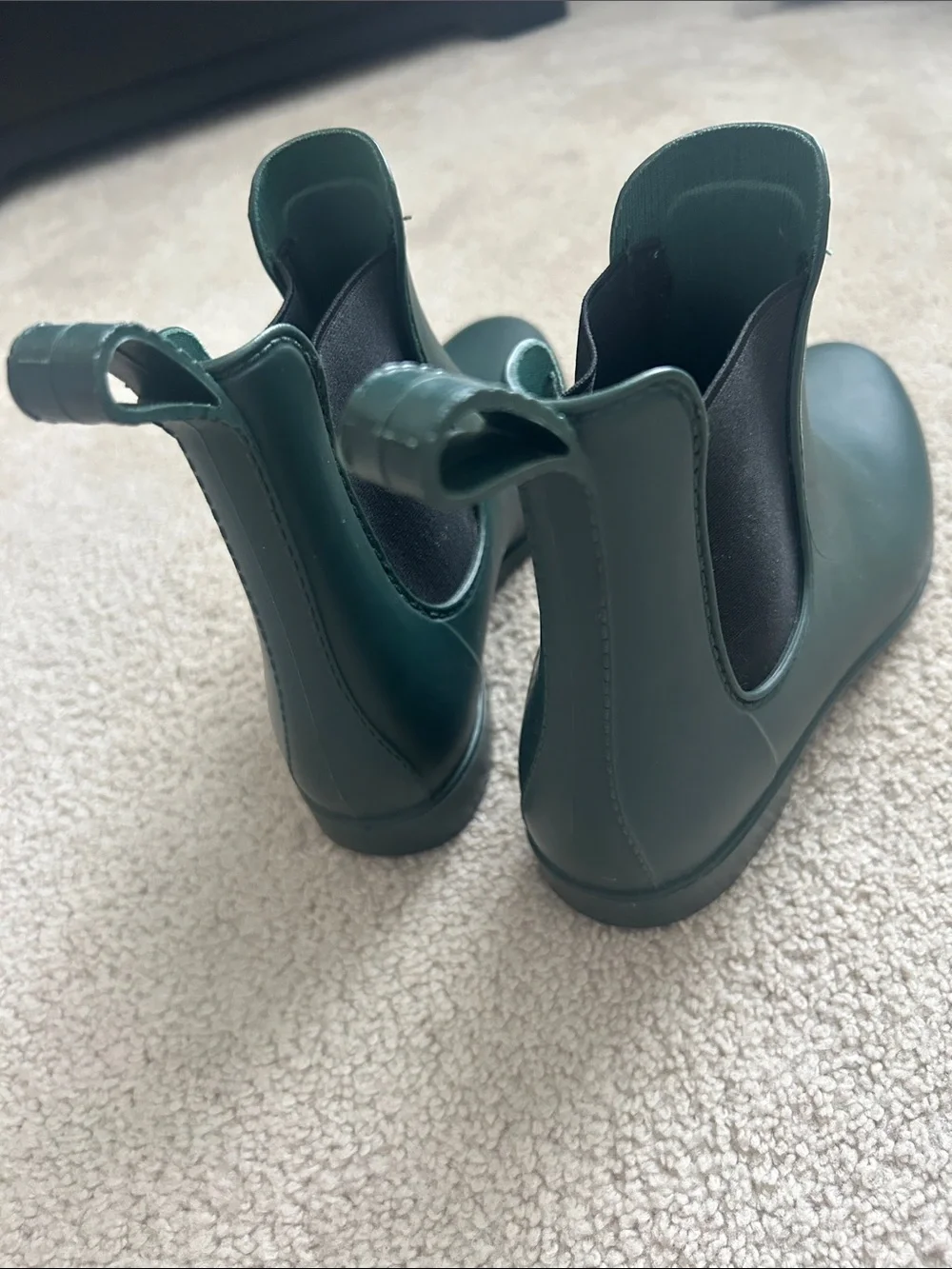 J. Crew Women's Chelsea Rain Boots in Dark Green